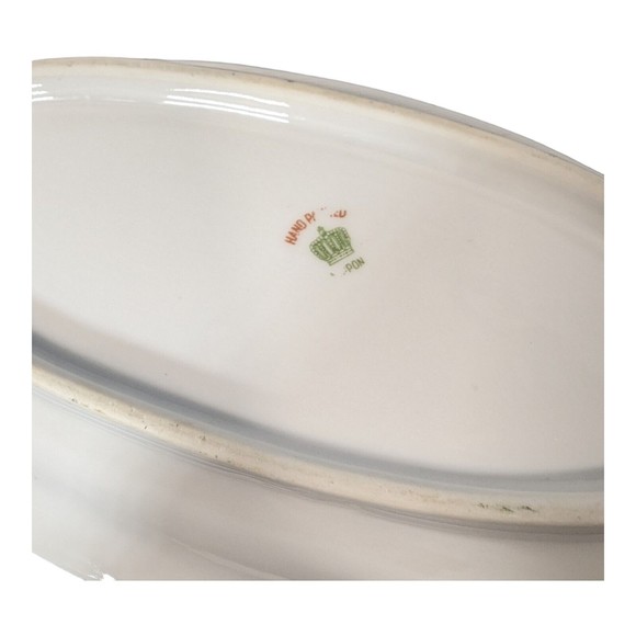 Antique NIPPON Noritake porcelain oblong relish  serving dish with raised relief - Picture 4 of 11